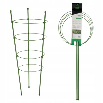Podpora Pierścieniowa do roślin kwiatów 90cm Metalowa Podpórka OBRĘCZE