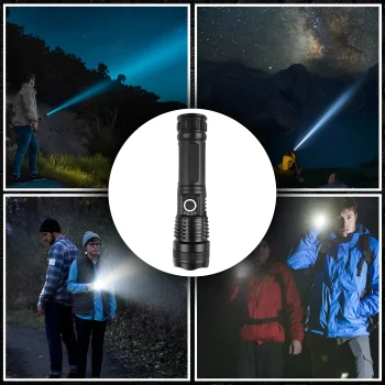 LATARKA TAKTYCZNA MOCNA LED AKUMULATOROWA ZOOM SURVIVALOWA 5000lm