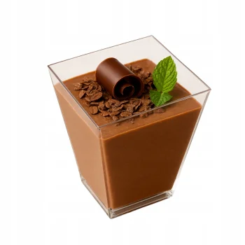 PUCHARKI NA DESER DO DESERÓW POJEMNIKI kwadratowe plastikowe 200ml 25 szt