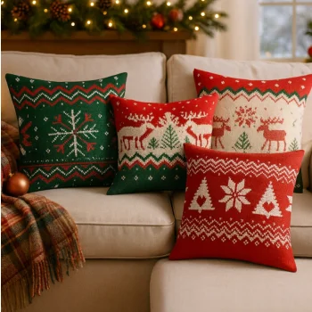 4x Poszewka Dekoracyjna ŚWIĄTECZNA na jaśka poduszki POSZEWKI ozdobne