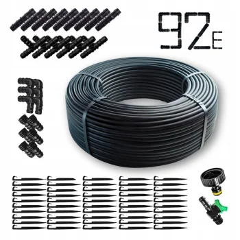 Linia kroplująca z kompensacją nawadnianie kropelkowe 100m 92el mocny wąż
