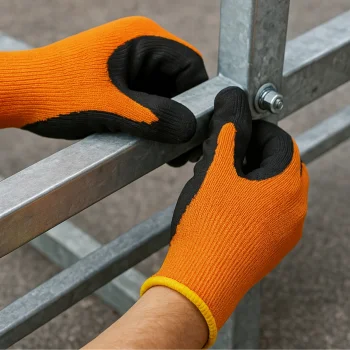 12x Rękawiczki RĘKAWICE robocze WYTRZYMAŁE ZIMOWE Ochronne OCIEPLANE L 9