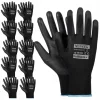 12x Rękawiczki RĘKAWICE robocze Poliuretan MOCNE Ochronne Budowlane M 8
