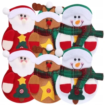 6x ETUI POKROWIEC NA SZTUĆCE Świąteczny Ozdoby na stół DEKORACJE