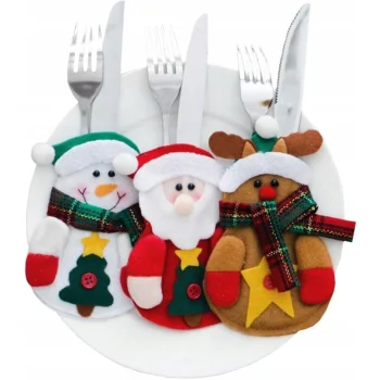 6x ETUI POKROWIEC NA SZTUĆCE Świąteczny Ozdoby na stół DEKORACJE