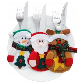 6x ETUI POKROWIEC NA SZTUĆCE Świąteczny Ozdoby na stół DEKORACJE