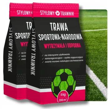 TRAWA NASIONA Sportowa Boiskowa Wytrzymała Samozageszczająca Trawnik 10kg