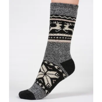 6x Skarpety damskie ZIMOWE Wełna z Alpaki Skarpetki GRUBE CIEPŁE 39-42