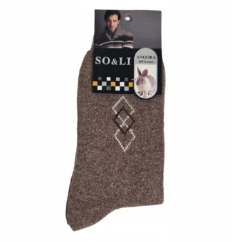 Skarpety męskie Z WEŁNY NA ZIMĘ Angora CIEPŁE MIĘKKIE NA ZIMĘ 40-43