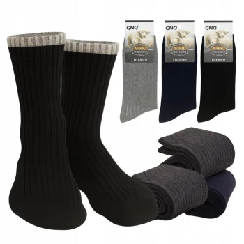 3x Skarpety męskie Z WEŁNY NA ZIMĘ Angora CIEPŁE MIĘKKIE NA ZIMĘ 39-42