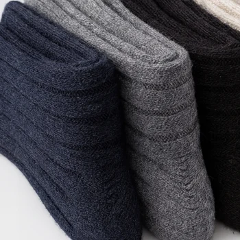 3x Skarpety męskie Z WEŁNY NA ZIMĘ Angora CIEPŁE MIĘKKIE NA ZIMĘ 39-42