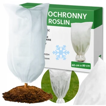5x KAPTUR OCHRONNY ZIMOWY DO ROŚLIN NA ZIMĘ 100x160cm WOREK TORBA SZNUR 50g