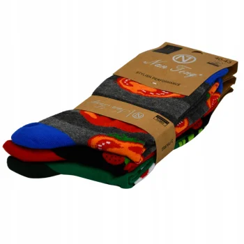 6x SKARPETY MĘSKIE Śmieszne KOLOROWE NA prezent Bawełniane skarpetki 43-46