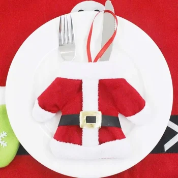 8x ETUI POKROWIEC NA SZTUĆCE Śmieszne NA PREZENT Mikołaj Ozdoby STÓŁ Duże