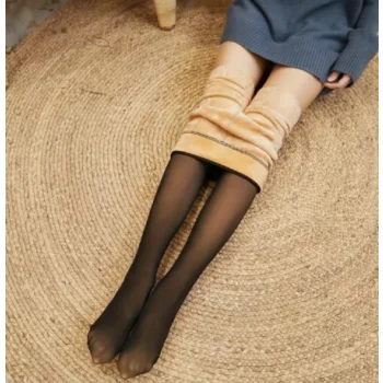 RAJSTOPY OCIEPLANE ZIMOWE Z FUTERKIEM GŁADKIE CIEPŁE ROZCIĄGLIWE 3D M/L