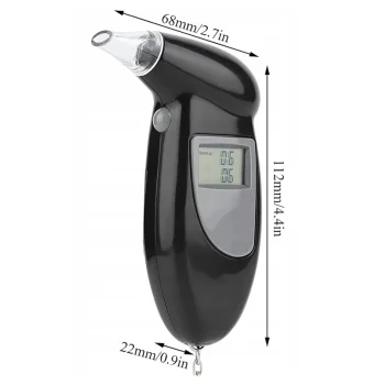 ALKOMAT CYFROWY Elektroniczny TESTER TRZEŹWOŚCI Ld Promile + USTNIKI