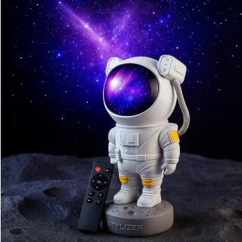 PROJEKTOR GWIAZD ASTRONAUTA DLA DZIECI LAMPKA NOCNA RZUTNIK LED LASEROWY