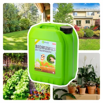 BIOHUMUS DO TRAWNIKÓW organiczny NAWÓZ naturalny DO TRAWY OGRODU 5L eko