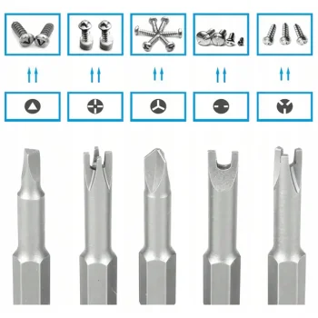 BITY WKRĘTAKI Precyzyjne TRÓJKĄTNE Specjalistyczne Zestaw 5 szt.