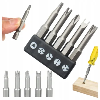 BITY WKRĘTAKI Precyzyjne TRÓJKĄTNE Specjalistyczne Zestaw 5 szt.