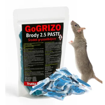 TRUTKA TRUCIZNA ŚRODEK NA SZCZURY MYSZY GRYZONIE PASTA SASZETKI 1KG MOCNA