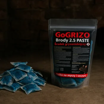 TRUTKA TRUCIZNA ŚRODEK NA SZCZURY MYSZY GRYZONIE PASTA SASZETKI 1KG MOCNA