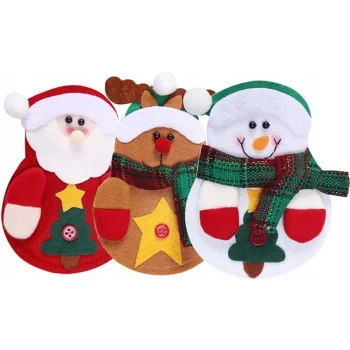 ETUI POKROWIEC NA SZTUĆCE Świąteczny 3 pak Ozdoby na stół DEKORACJE