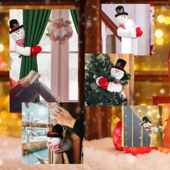 SPINKA Zapinka do firanek firan Zasłon Świąteczna ZAPIĘCIE Bałwan KLAMRA