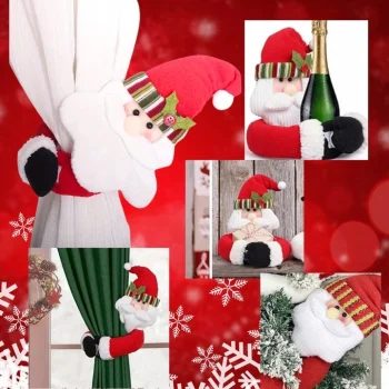 SPINKA Zapinka do firanek firan Zasłon Świąteczna ZAPIĘCIE Mikołaj KLAMRA