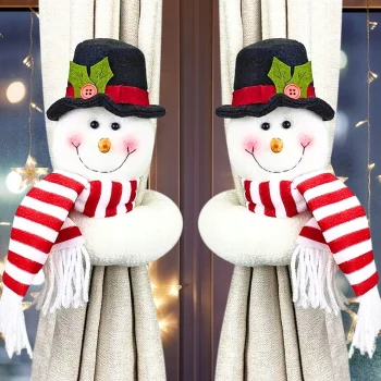 2x DEKORACJE ŚWIĄTECZNE FIRANEK FIRAN ZASŁON KLIPSY ZAPINKI OZDOBY ŚWIĘTA