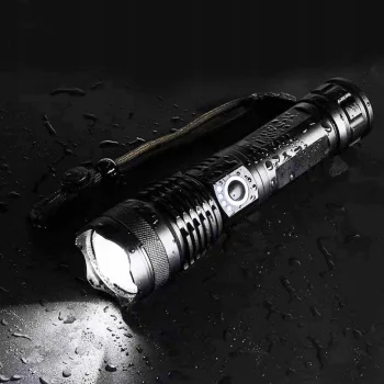 LATARKA TAKTYCZNA WOJSKOWA SURVIVAL LED ZOOM AKUMULATOROWA USB-C MOCNA