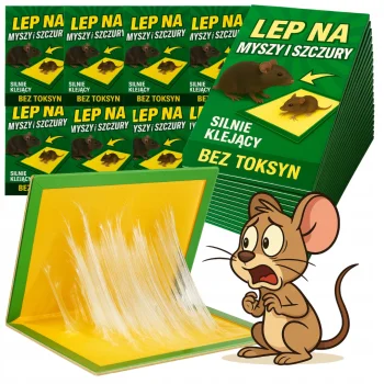 Lep Pułapka NA MYSZY gryzonie szczury MYSZOŁAPKA z klejem Łapka 20 szt.