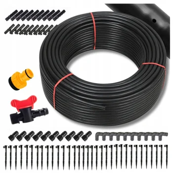 Linia Kroplująca Fi 16mm Zestaw 191 el. Nawadnianie Wąż Kroplujący 100m