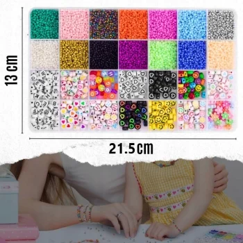 ZESTAW DO ROBIENIA BIŻUTERII BRANSOLETEK NASZYJNIKÓW KORALIKI ZAWIESZKI