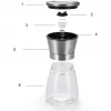 MŁYNKI RĘCZNE DO SOLI PIEPRZU KOMPLET 2SZT szklany pojemnik stal nierdzewna