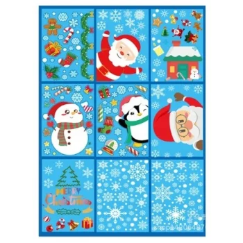 NAKLEJKI NA OKNA SZYBY OZDOBY ŚNIEŻYNKI ŚWIĘTA NA BOŻE NARODZENIE BEZ KLEJU