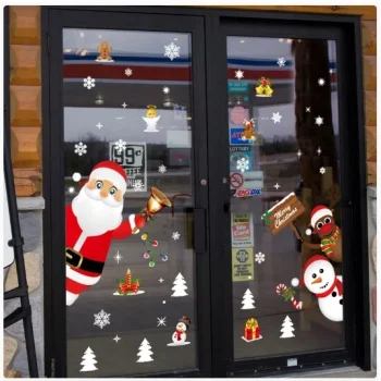 NAKLEJKI NA OKNA SZYBY OZDOBY ŚNIEŻYNKI ŚWIĘTA NA BOŻE NARODZENIE BEZ KLEJU