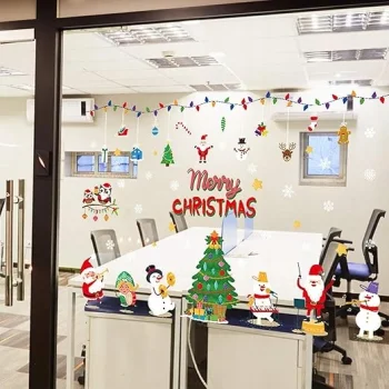 ŚWIĄTECZNE NAKLEJKI NA OKNA SZYBY BOŻE NARODZENIE OZDOBY DEKORACJE 90x60 CM