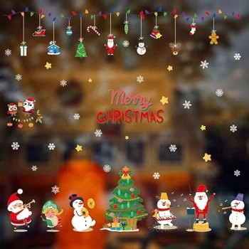 ŚWIĄTECZNE NAKLEJKI NA OKNA SZYBY BOŻE NARODZENIE OZDOBY DEKORACJE 90x60 CM