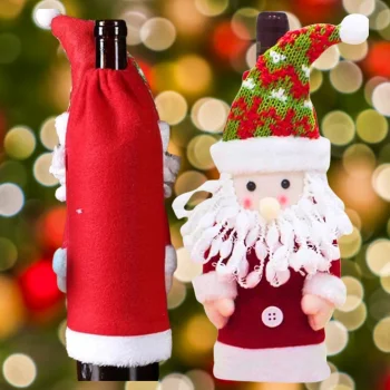 POKROWIEC NA BUTELKĘ WINO ŚWIĄTECZNY PREZENT NA ŚWIĘTA MIKOŁAJ ETUI UBRANKO