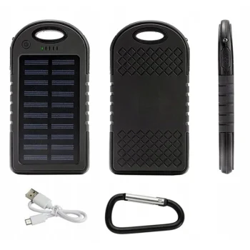 Powerbank Solarny Ładowarka Solarna 4000mAh Latarka Power Bank Pojemny