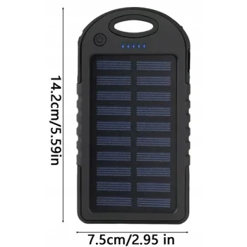 Powerbank Solarny Ładowarka Solarna 4000mAh Latarka Power Bank Pojemny