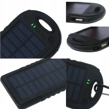 Powerbank Solarny Ładowarka Solarna 4000mAh Latarka Power Bank Pojemny