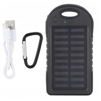 Powerbank Solarny Ładowarka Solarna 4000mAh Latarka Power Bank Pojemny