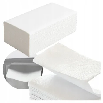 1x RĘCZNIK PAPIEROWY ZZ do podajników Biały SKŁADANY Celuloza 150 listków