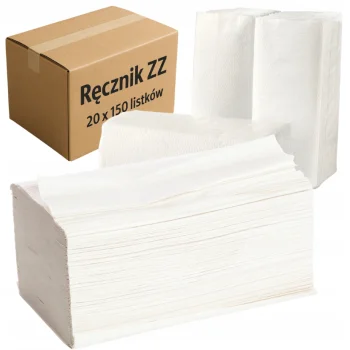 Ręcznik papierowy ZZ Składany BIAŁY Ręczniki do podajnika 3000 listków