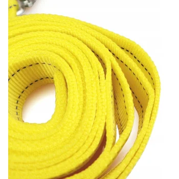 Lina Holownicza Pas Do Holowania Auta Żółta 3 Metry Na Haki Mocna Linka