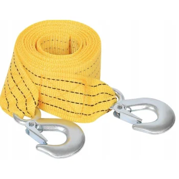Lina Holownicza Pas Do Holowania Auta Żółta 3 Metry Na Haki Mocna Linka