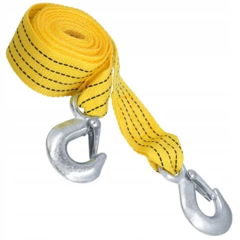 Lina Holownicza Pas Do Holowania Auta Żółta 3 Metry Na Haki Mocna Linka