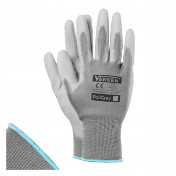 RĘKAWICE robocze ochronne elastyczne POLIURETANOWE r. L 9 1para MOCNE